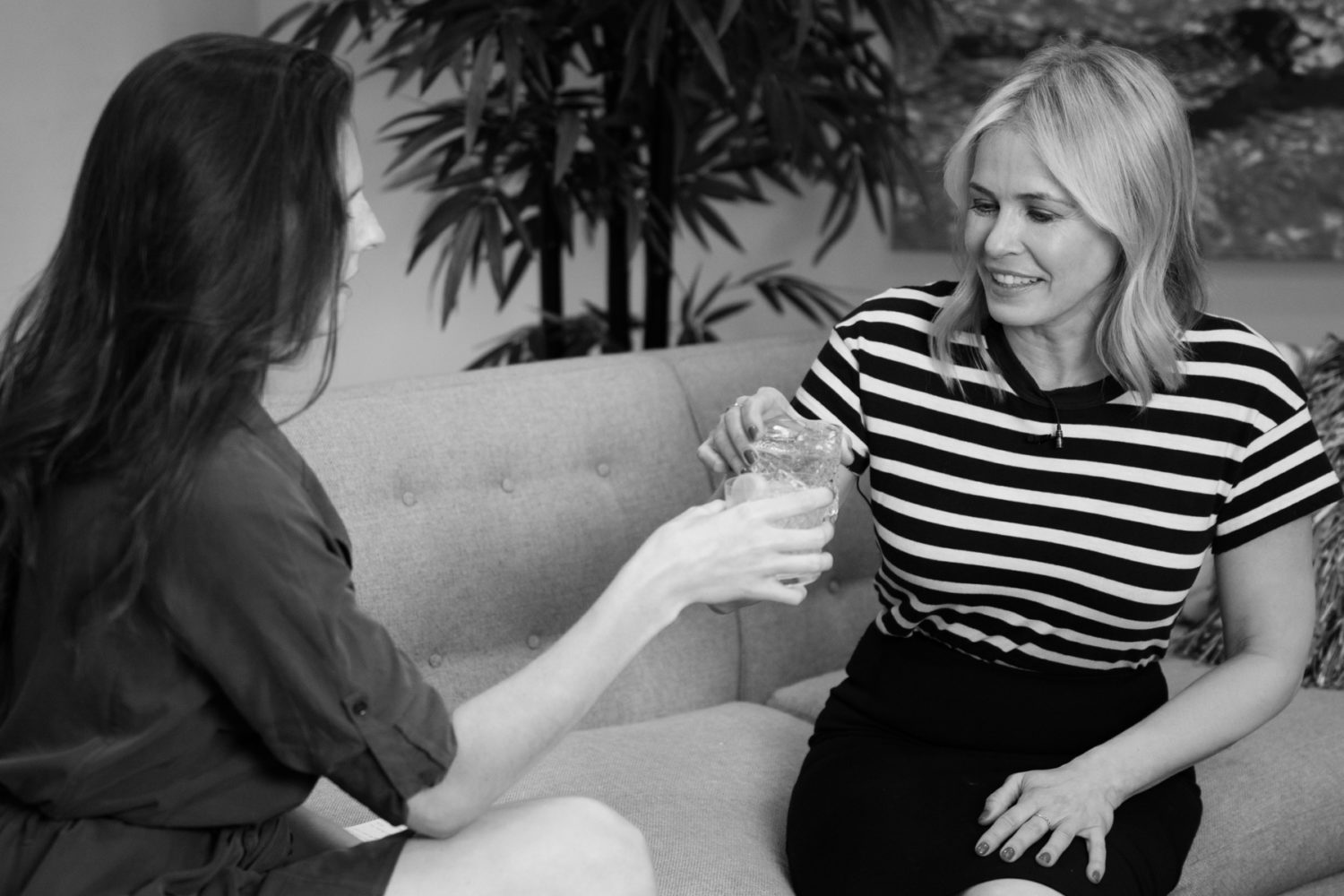 Hilary Sawchuk interviews Chelsea Handler for ADrinkWith.com on Tuesday, September 20th, 2016 at Sony Pictures Studio in Los Angeles, CA (Tyler Curtis/ @tyliner)